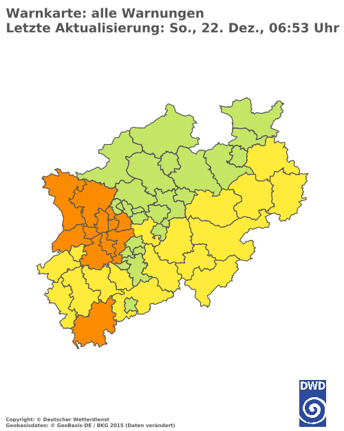 Aktuelle Wetterwarnungen für  Oberbergischer Kreis