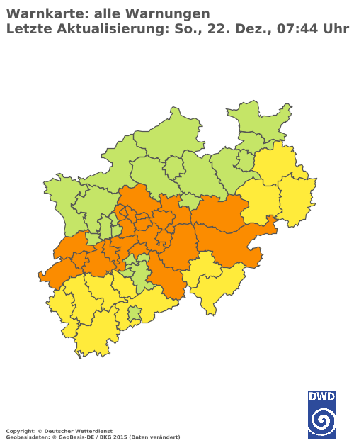 Aktuelle Wetterwarnungen für  Oberbergischer Kreis