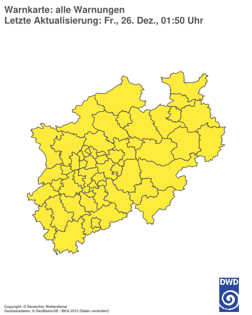 Aktuelle Wetterwarnungen für  Oberbergischer Kreis